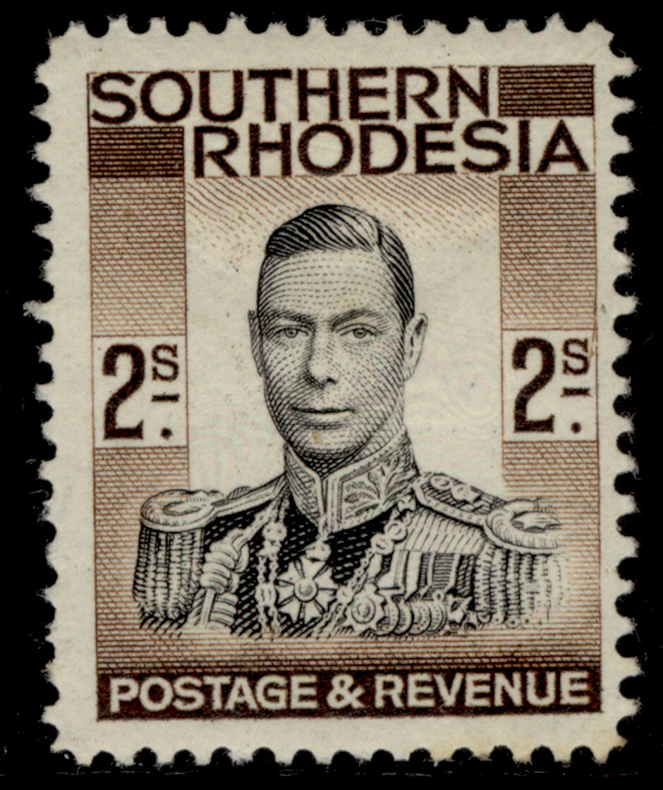 southern-rhodesia-gvi-sg50-2s-black-brown-m-mint-cat-30