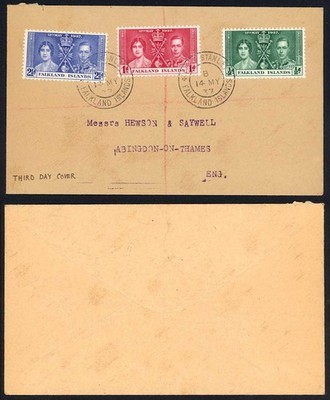 falkland-is-sg143-5-1937-coronation-set-on-cover-not-fdc