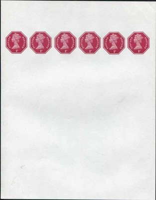 wsp153-qeii-1p-x-six-on-stamped-to-order-newspaper-wrapper-mint-approx-204x260mm