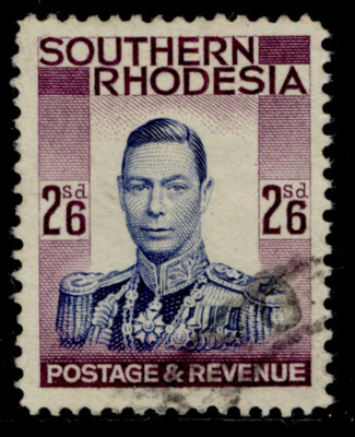 southern-rhodesia-gvi-sg51-2s-6d-ultramarine-purple-fine-used