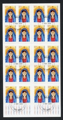 australia-sg3311a-2009-christmas-self-adhesive-booklet-pane-fine-used