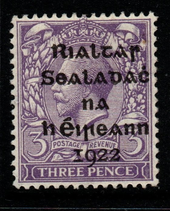 ireland-sg5-1922-3d-bluish-violet-mtd-mint