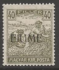 fiume-sg12-1918-40f-olive-green-mtd-mint