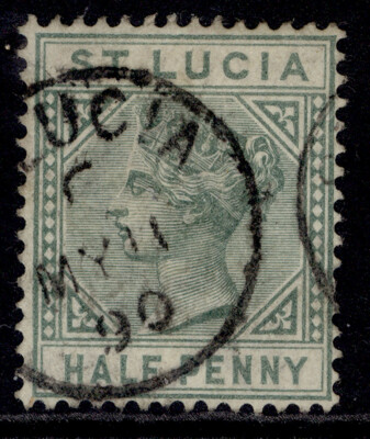 st-lucia-qv-sg31-d-dull-green-fine-used-cat-12-die-i-cds
