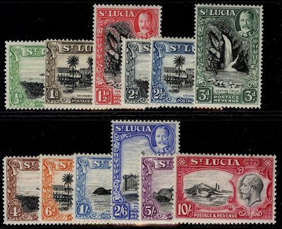 st-lucia-gv-sg113-124-1936-complete-set-m-mint-cat-110