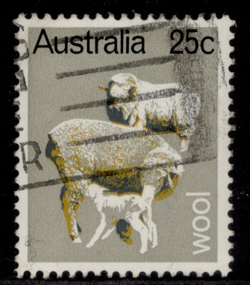 australia-qeii-sg443-1969-25c-wool-fine-used