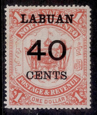 north-borneo-labuan-qv-sg79-40c-on-1-scarlet-m-mint-cat-60