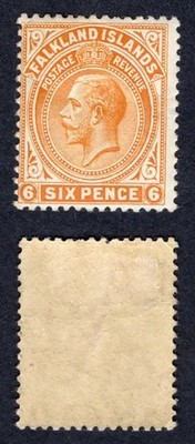 falkland-is-sg64b-6d-brown-orange-wmk-mult-ca-m-m-cat-18-pounds