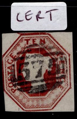 gb-qv-sg57-scarce-10d-brown-cut-square-used-cat-1200-louis-cert