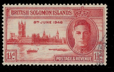 british-solomon-islands-gvi-sg73a-1d-fine-used-cat-65-second-flaf-flaw