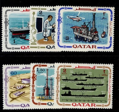 qatar-sg288-293-1969-oil-industry-set-nh-mint-cat-37