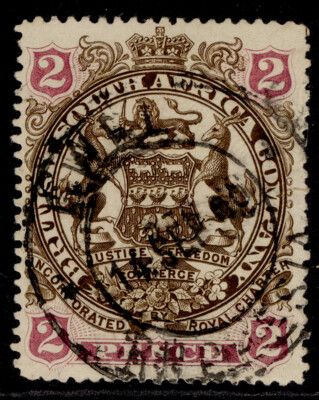 rhodesia-qv-sg68-2d-brown-mauve-fine-used