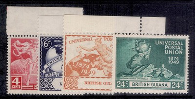 british-guiana-gvi-sg324-327-1949-anniversary-of-upu-set-nh-mint