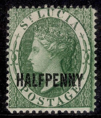 st-lucia-qv-sg25-d-green-unused-cat-38
