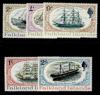 falkland-islands-qeii-sg258-262-1970-ss-great-britain-set-nh-mint