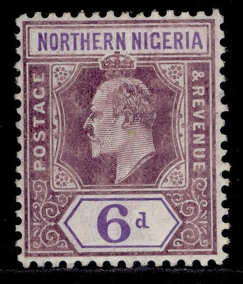 northern-nigeria-edvii-sg25b-6d-dull-purple-violet-m-mint-cat-55-chalky