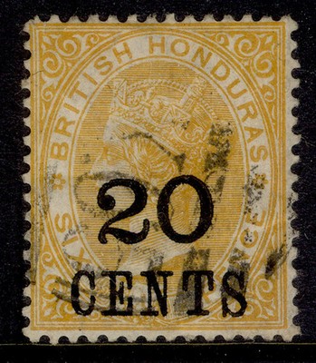 british-honduras-qv-sg41-20c-on-6d-yellow-used-cat-18
