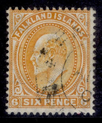 falkland-islands-edvii-sg47-6d-orange-fine-used-cat-55