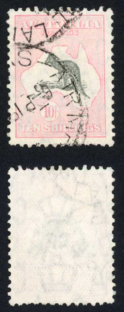 australia-sg136-10-kangaroo-wmk-c-of-a-faults-cat-160-pounds