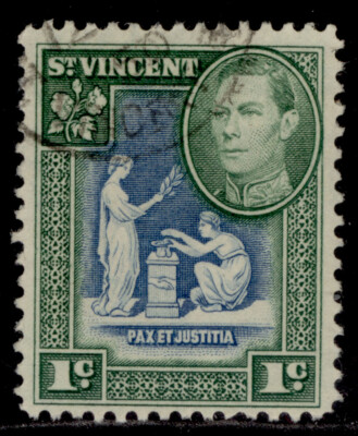 st-vincent-gvi-sg164-1c-blue-green-fine-used