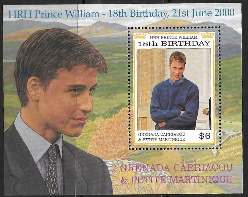 grenada-grenadines-sgms3001-2000-18th-birthday-of-prince-william-mnh