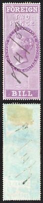 foreign-bill-bf2-2d-lilac-creased-wmk-vr-surfaced-blued-paper
