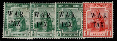 trinidad-tobago-gv-sg179-179a-179b-180-1917-t21-war-tax-set-lh-mint