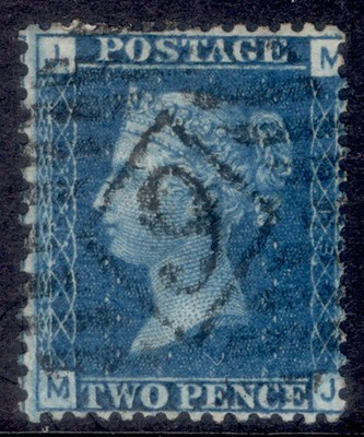 gb-qv-sg46-2d-blue-thin-lines-fine-used-cat-15-plate-13-mj