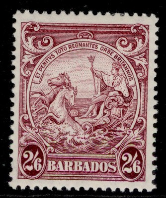 barbados-gvi-sg256-2s-6d-purple-m-mint-cat-12