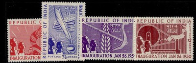 india-gvi-sg329-332-1950-inauguration-of-republic-types-set-m-mint-cat-45