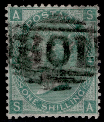 alexandria-qv-sg-z37-1865-1s-green-plate-4-used-cat-38-bpo-abroad-b01-sa