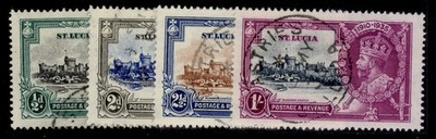 st-lucia-gv-sg109-112-1935-silver-jubilee-set-fine-used-cat-30-cds-pmks
