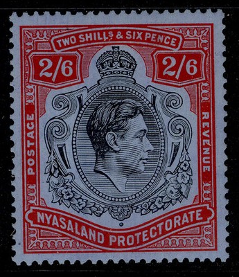 nyasaland-protectorate-gvi-sg140-2s-6d-black-red-blue-m-mint-cat-18
