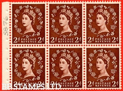 sg-518l-sb76-2d-red-brown-an-unmounted-mint-booklet-pane-of-6-perf-b64029