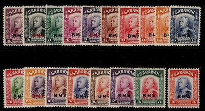 sarawak-gvi-sg126-143-1945-short-set-to-4-lh-mint-cat-200