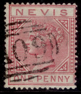 st-kitts-nevis-nevis-qv-sg27-1d-dull-rose-fine-used-cat-35