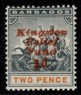 barbados-edvii-sg153-1d-on-2d-slate-black-orange-m-mint-cat-12