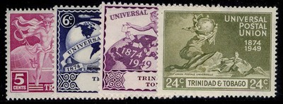 trinidad-tobago-gvi-sg261-264-1949-anniversary-of-upu-set-nh-mint