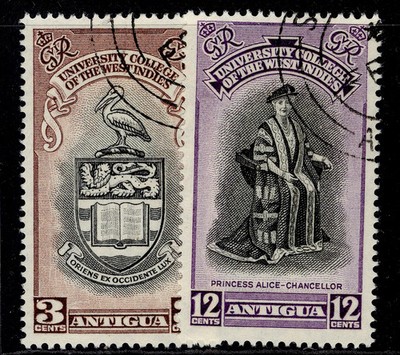 antigua-gvi-sg118-119-1951-bwi-university-college-set-fine-used