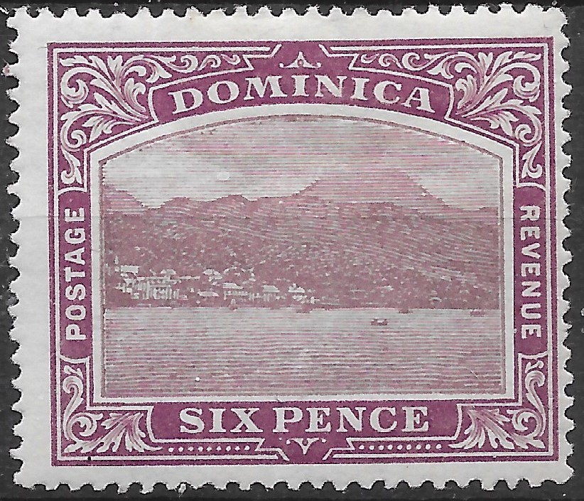 dominica-sg52a-1915-6d-dull-bright-purple-ordinary-paper-mtd-mint