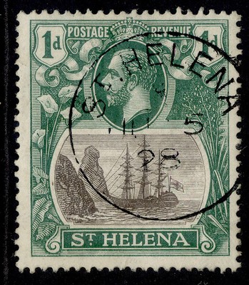 st-helena-gv-sg98-1d-grey-green-fine-used-cds