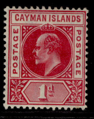 cayman-islands-edvii-sg9-1d-carmine-m-mint-cat-25