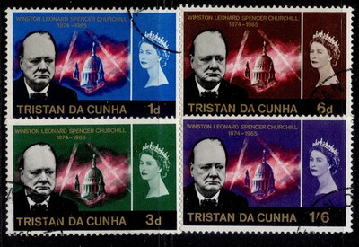 tristan-da-cunha-qeii-sg89-92-1966-churchill-commemoration-set-fine-used