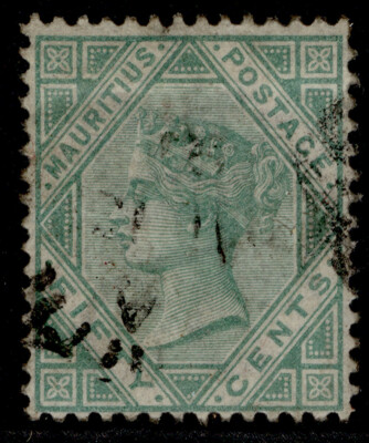 mauritius-qv-sg99-50c-green-fine-used