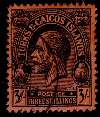 turks-caicos-islands-gv-sg175-3s-black-red-fine-used-cat-45