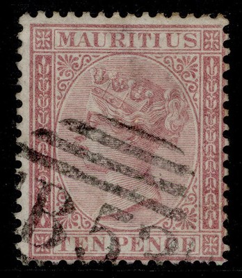mauritius-qv-sg67-10d-maroon-fine-used-cat-75-wmk-cc