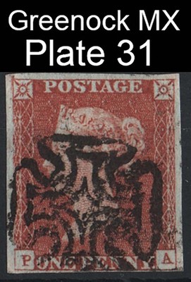 gb-1841-1d-red-plate-31-pa-vgu-distinctive-greenock-mx-double-strike