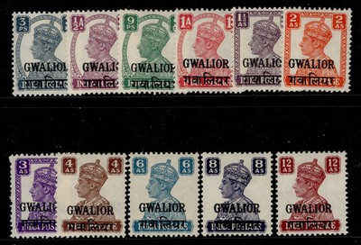 indian-states-gwalior-gvi-sg118-128-1942-46-complete-set-lh-mint-cat-45