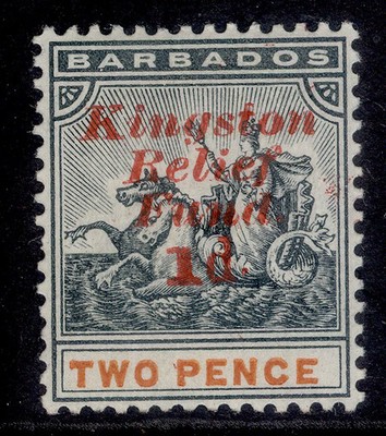 barbados-edvii-sg153-1d-on-2d-slate-black-orange-m-mint-cat-12