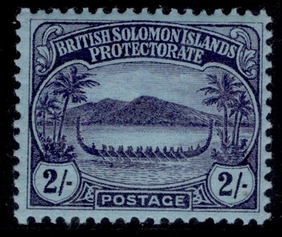 british-solomon-islands-gv-sg15-2s-purple-blue-lh-mint-cat-50